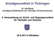 Vortrag von Dr. Udo Moog - Thüringer Tierseuchenkasse