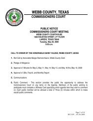 webb county, texas commissioners court public notice ...