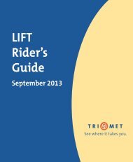 LIFT Rider's Guide - TriMet