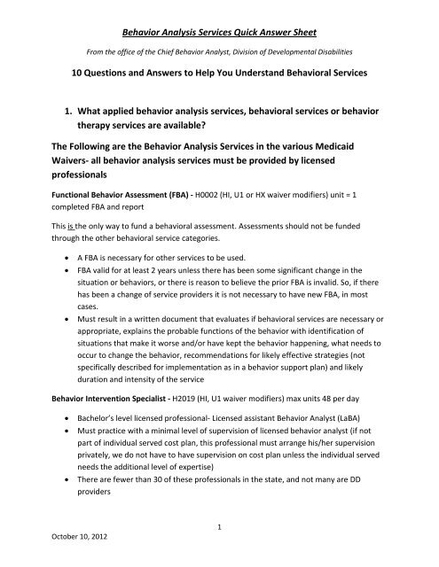 10 Questions and Answers to Help You Understand Behavioral ...