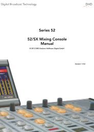 52/SX Mixing Console Manual - Dhd-audio.de