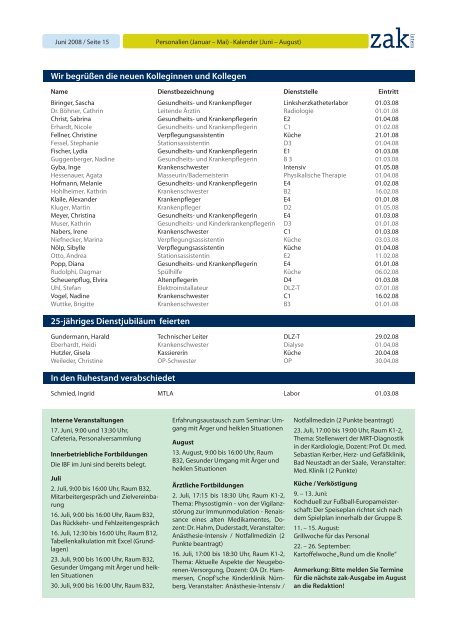 Neue Verfahren in der Urologie - Klinikum Ansbach