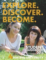 New Student Handbook 2013 - Campus Life - Adelphi University