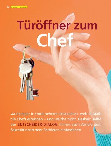 Gatekeeper in Unternehmen bestimmen, welche Mails die Chefs ...