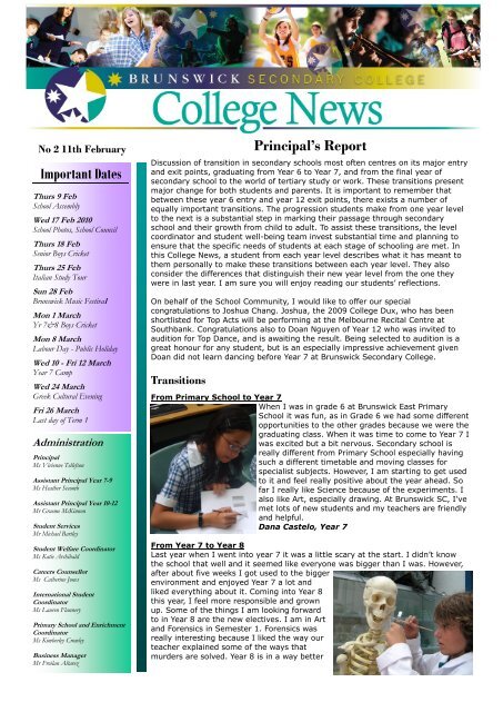 BSC News No 2 V2.pdf - Brunswick Secondary College