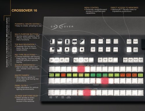 CrossOver Brochure - All Models - Ross Video