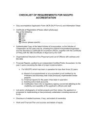 checklist of requirements for ngo/po accreditation - DOLE