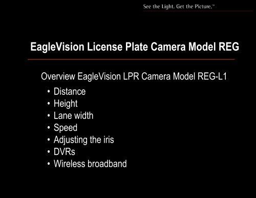EagleVision License Plate Camera Model REG - DVR Surveillance ...