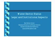 Water Sector Status Legal and Institutional Aspects - Hwe.org.ps