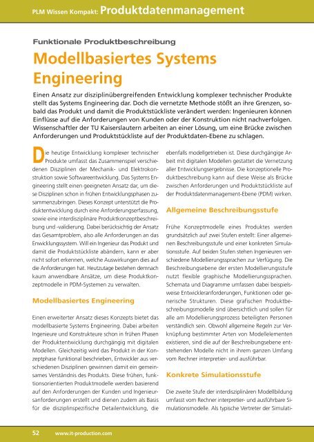 Product Lifecycle Management (PLM) 2011/12 - IT & Produktion