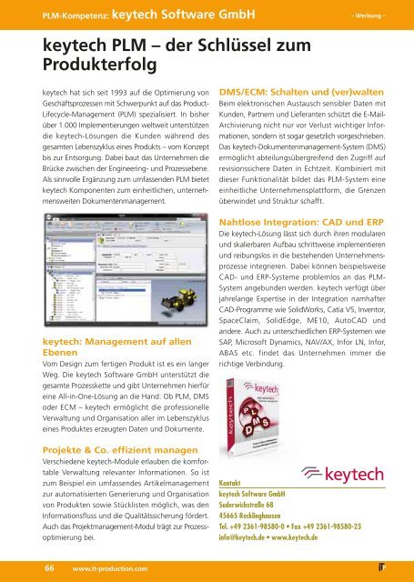 Product Lifecycle Management (PLM) 2011/12 - IT & Produktion