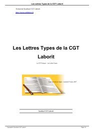 Les Lettres Types de la CGT Laborit - Syndicat CGT Laborit