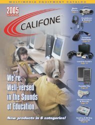 Califone 2005 Full Line Catalog - Cousin's Video, Inc.