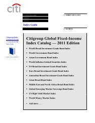 Citigroup Global Fixed-Income Index Catalog ... - The Yield Book