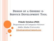 Design of a Generic e-Service Development Tool - ICTET