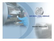 RM /t - MYCRON Steel Berhad