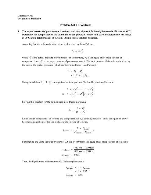 Problem Set 11 Solutions