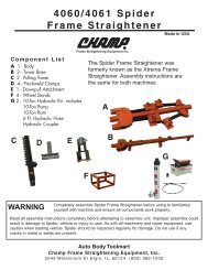 Champ Spider Frame Straightener - Auto Body Toolmart