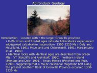 Adirondack Geology - Faculty web pages
