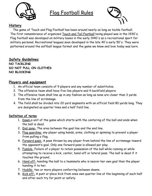 Flag Football Rules