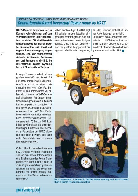 . . . die Neuerungen bei der Motorenfabrik HATZ-Diesel
