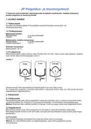 JP Paigaldus- ja kasutusjuhend - AS FEB