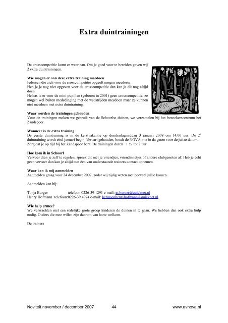 In deze Noviteit van november/december 2007: Verslag ... - AV Nova