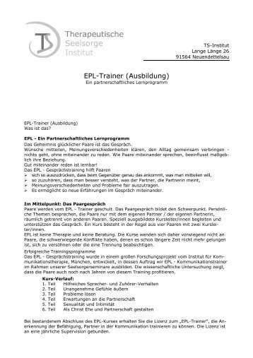 EPL-Trainer (Ausbildung) - Akademie für Psychotherapie und ...