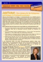 JobTicket - Die Neue Liste - BetriebsrÃ¤te bei LANXESS