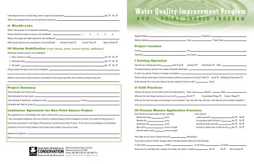 Water Quality Brochure - Niagara Peninsula Conservation Authority