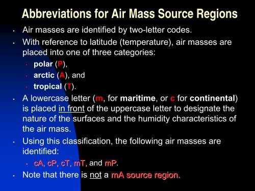 Air Masses PowerPoint