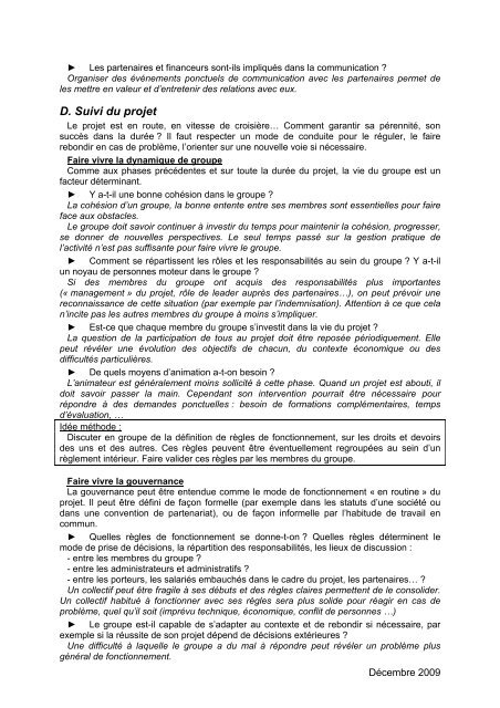 Guide mÃ©thodologique de l'accompagnement de projets collectifs ...