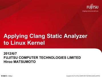 Applying Clang Static Analyzer to Linux Kernel - The Linux Foundation
