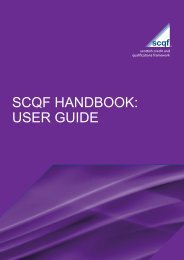 SCQF Handbook: User Guide - Scottish Credit and Qualifications ...