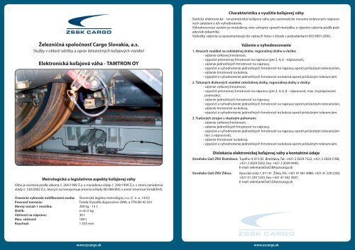ÃdrÅ¾ba a opravy Å½KV - ZSSK Cargo