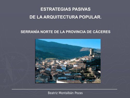 estrategias pasivas de la arquitectura popular. - Proyecto EDEA