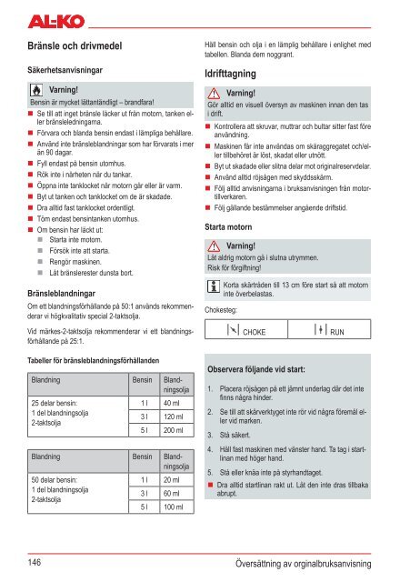 MS 2600 MS 3300 B MS 3300 L MS 4300 - Al-ko