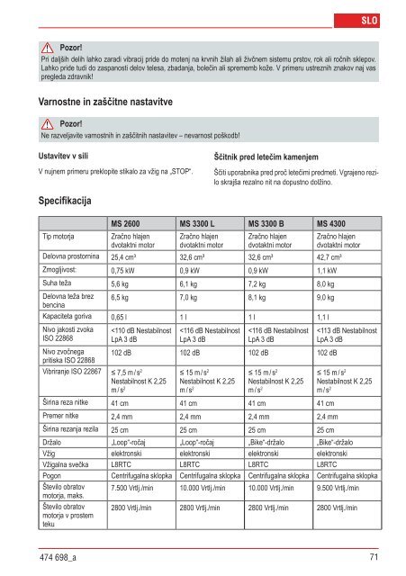 MS 2600 MS 3300 B MS 3300 L MS 4300 - Al-ko