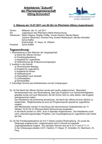 Protokoll 3. Sitzung AK Zukunft.pdf - Pfarreiengemeinschaft Utting ...