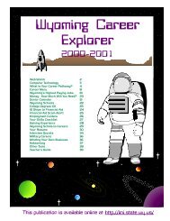 Wyoming Career Explorer - Wyoming Department of Workforce ...