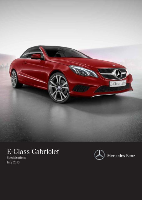Mercedes-Benz E-Class Cabriolet Equipment & Specifications