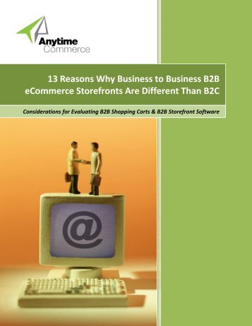 13 Reasons Why Business to Business B2B ... - e2b anytime apps