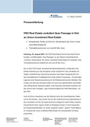 Pressemitteilung HSH Real Estate veräußert Quer Passage in Kiel ...