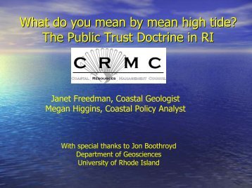 What do you mean by mean high tide? - Rhode Island Sea Grant ...