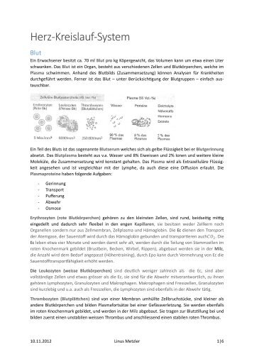 Herz-Kreislauf-System - limenet.ch