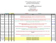 Course schedule - Politecnico di Milano