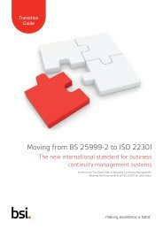 Moving from BS 25999-2 to ISO 22301 - BSI Shop - British ...