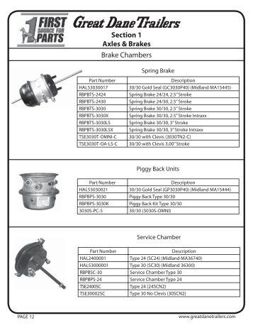 Brake Chambers - Great Dane Trailers