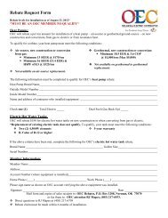 OEC's Rebate Request Form - Oklahoma Electric Cooperative