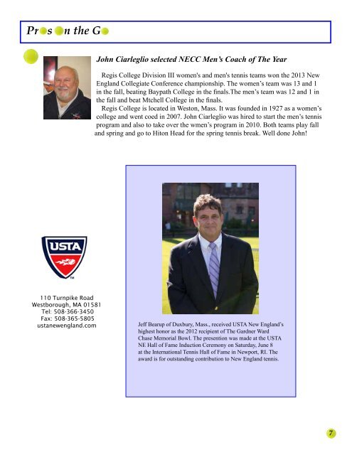 Newsletter - United States Professional Tennis Association